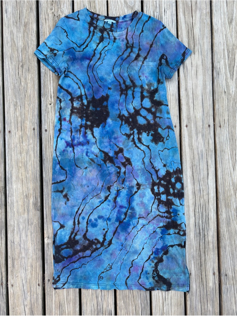 Ice Dyed Cotton Summer Dress